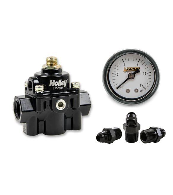 Die Cast By Pass Style Carbureted Fuel Pressure Regulator Kit VK060187 HOLLEY Autoparts