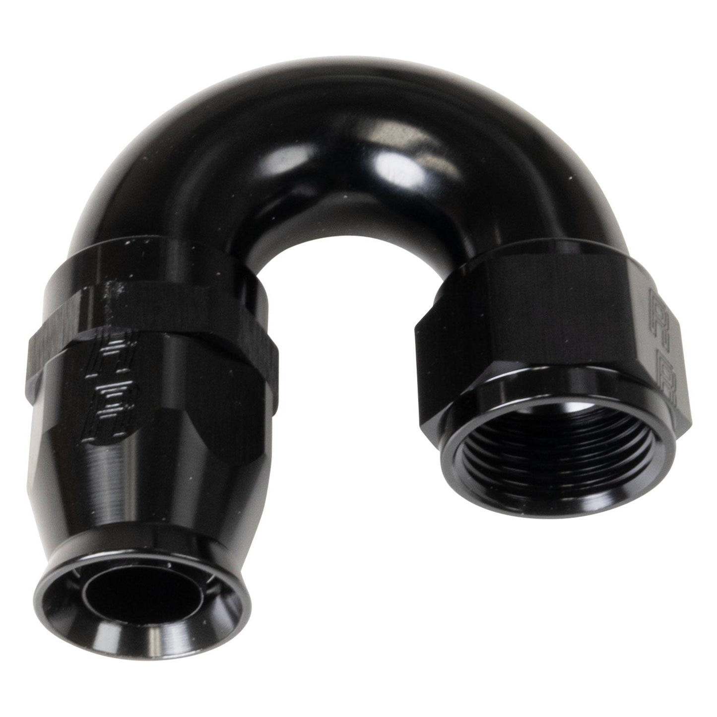 12 AN Pro PTFE 180 Degree Swivel Hose End With Black Finish RUSSELL Autoparts