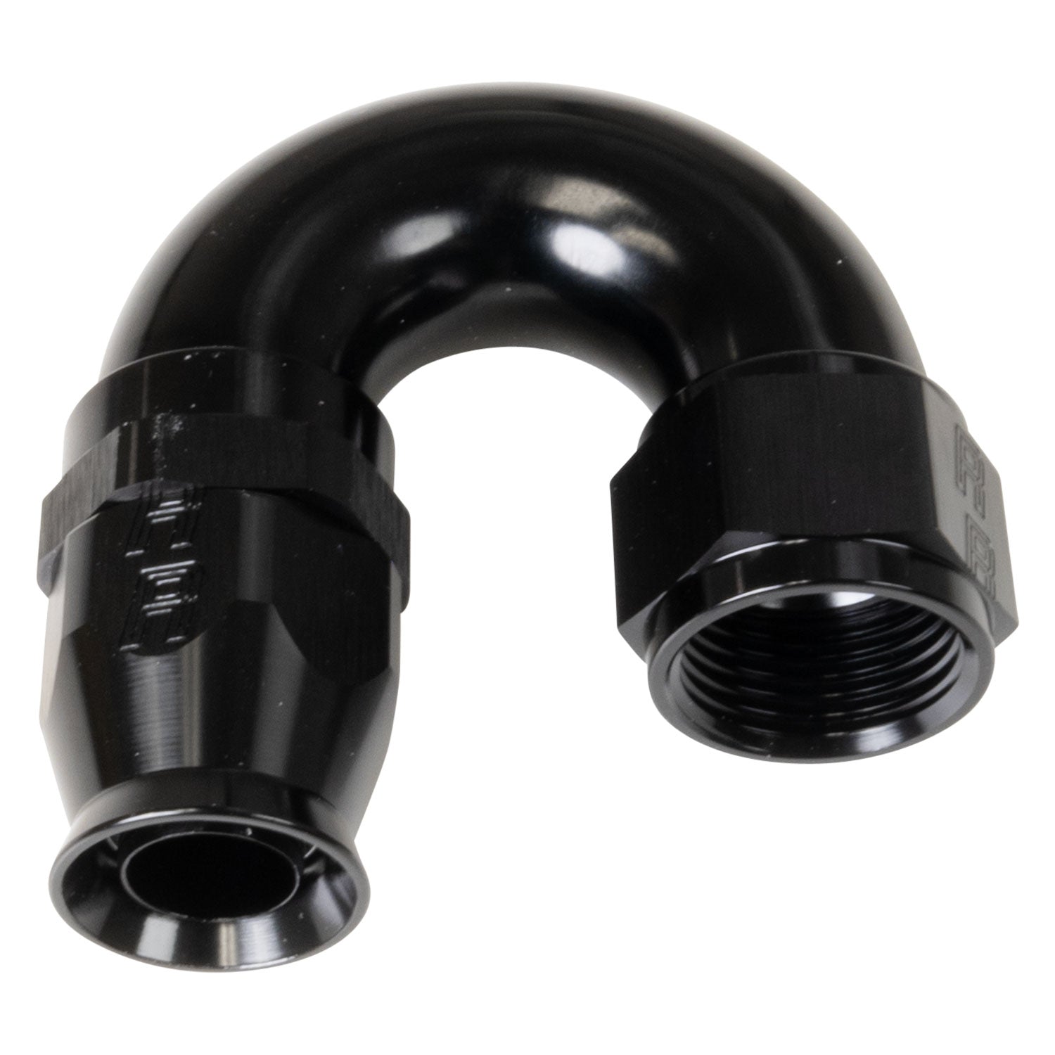 12 AN Pro PTFE 180 Degree Swivel Hose End With Black Finish