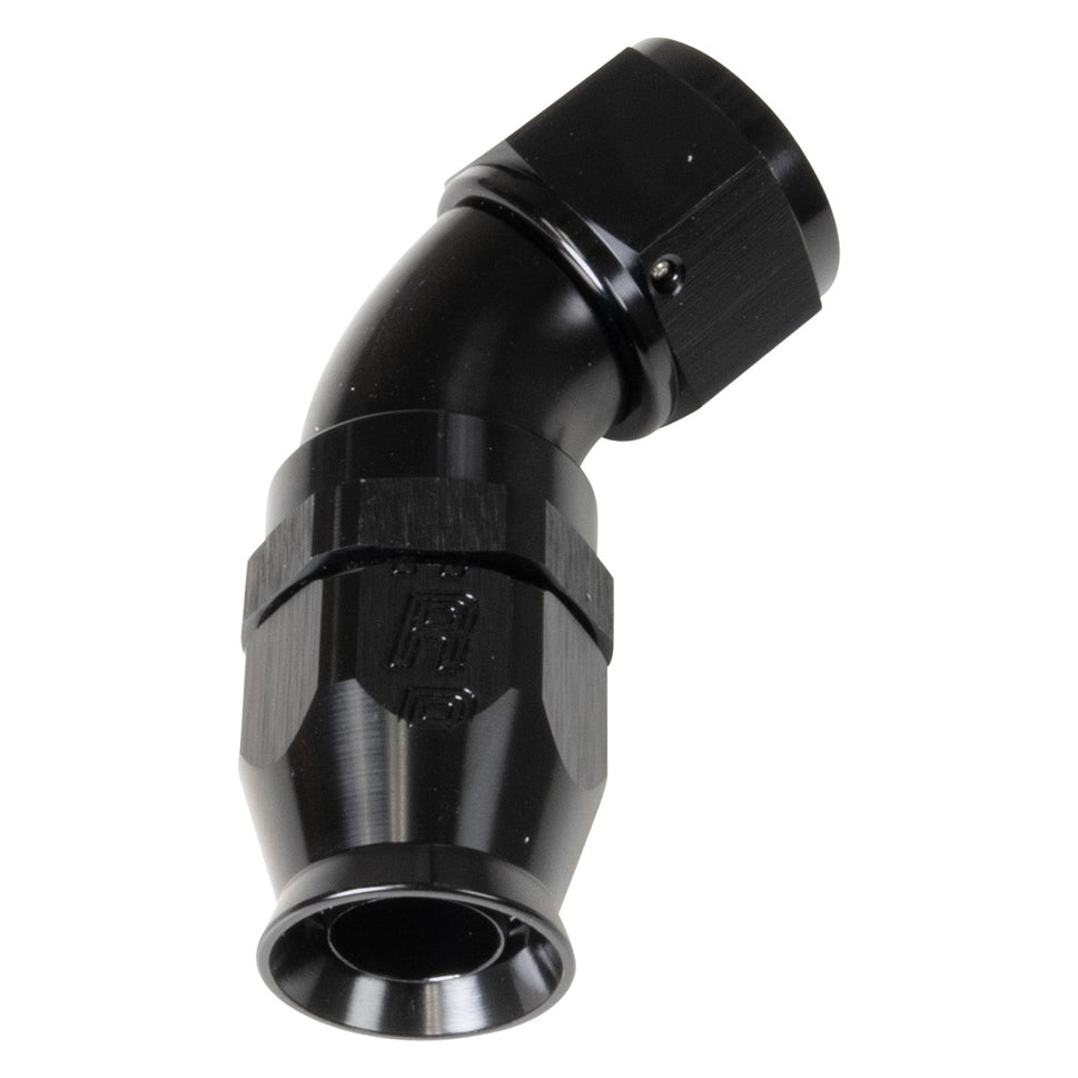 12 AN Pro PTFE 45 Degree Swivel Hose End With Black Finish