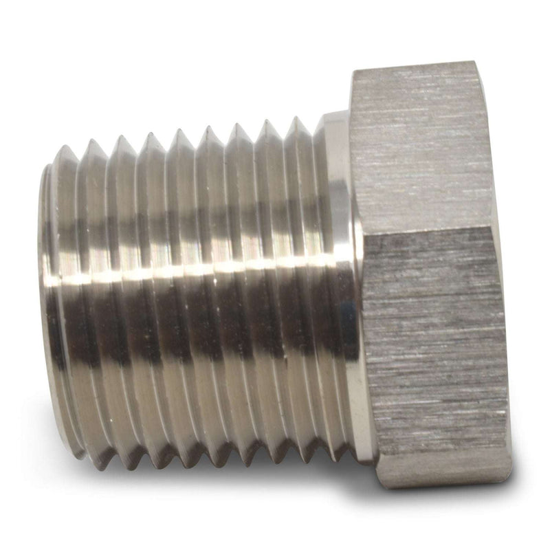 1/2" Male To 1/8" Female Pipe Bushing Reducer Adapter Fitting With Endura Finish RUSSELL Autoparts
