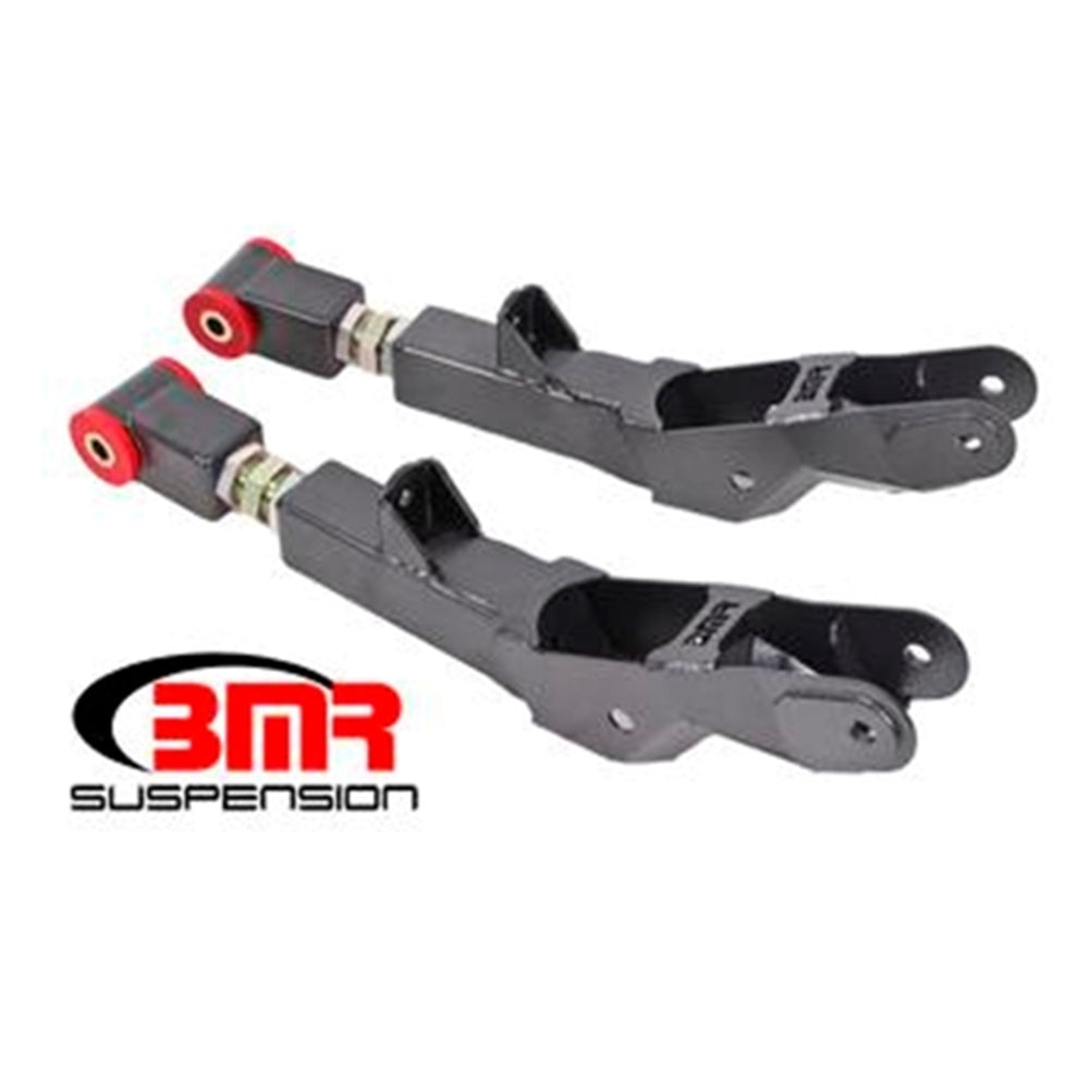 BMR 10-15 5th Gen Camaro Rear Lower Control Arms On-Car Adj. (Polyurethane) - Black Hammertone TCA029H