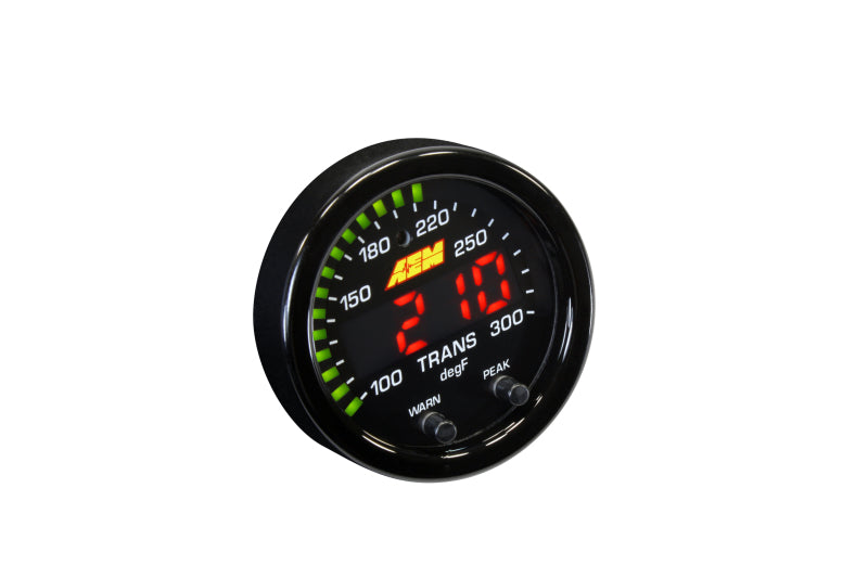 AEM X-Series Temperature 100-300F Gauge Kit (ONLY Black Bezel and Water Temp. Faceplate) AEM Gauges