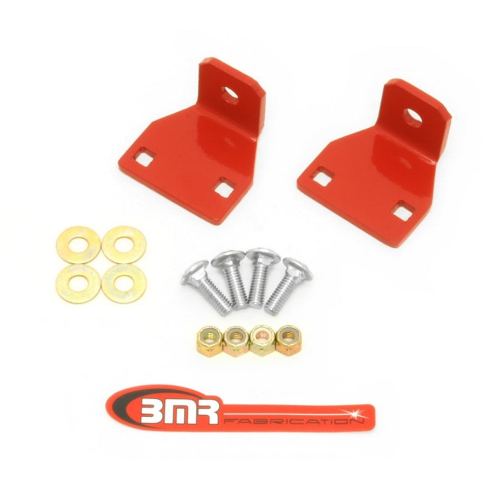 BMR 10-11 5th Gen Camaro Rear Lower Control Arm End Link Mounting Brace - Red ELK009R