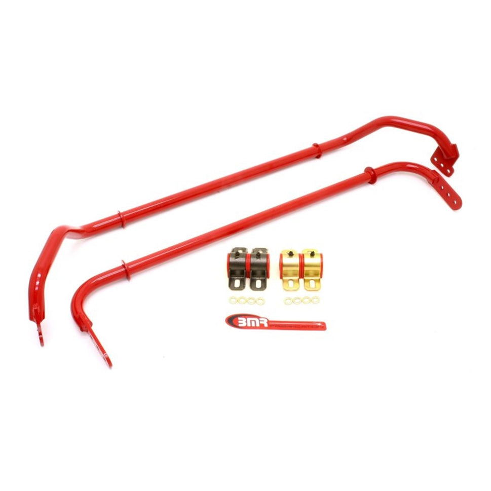 BMR 10-11 5th Gen Camaro Front & Rear Sway Bar Kit w/ Bushings - Red SB030R