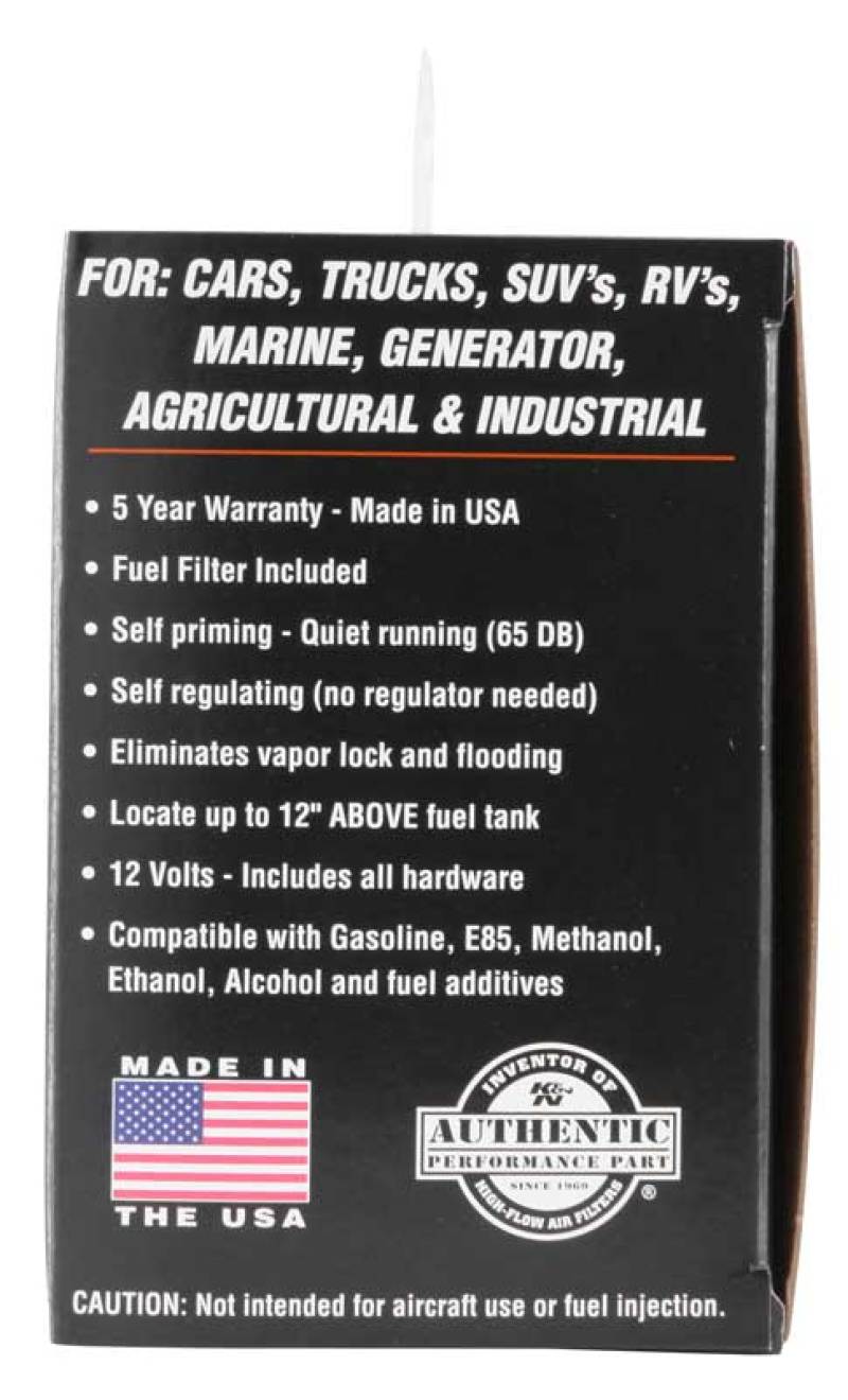 K&N Performance Electric Fuel Pump 1.5-4 PSI K&N Engineering Fuel Pumps