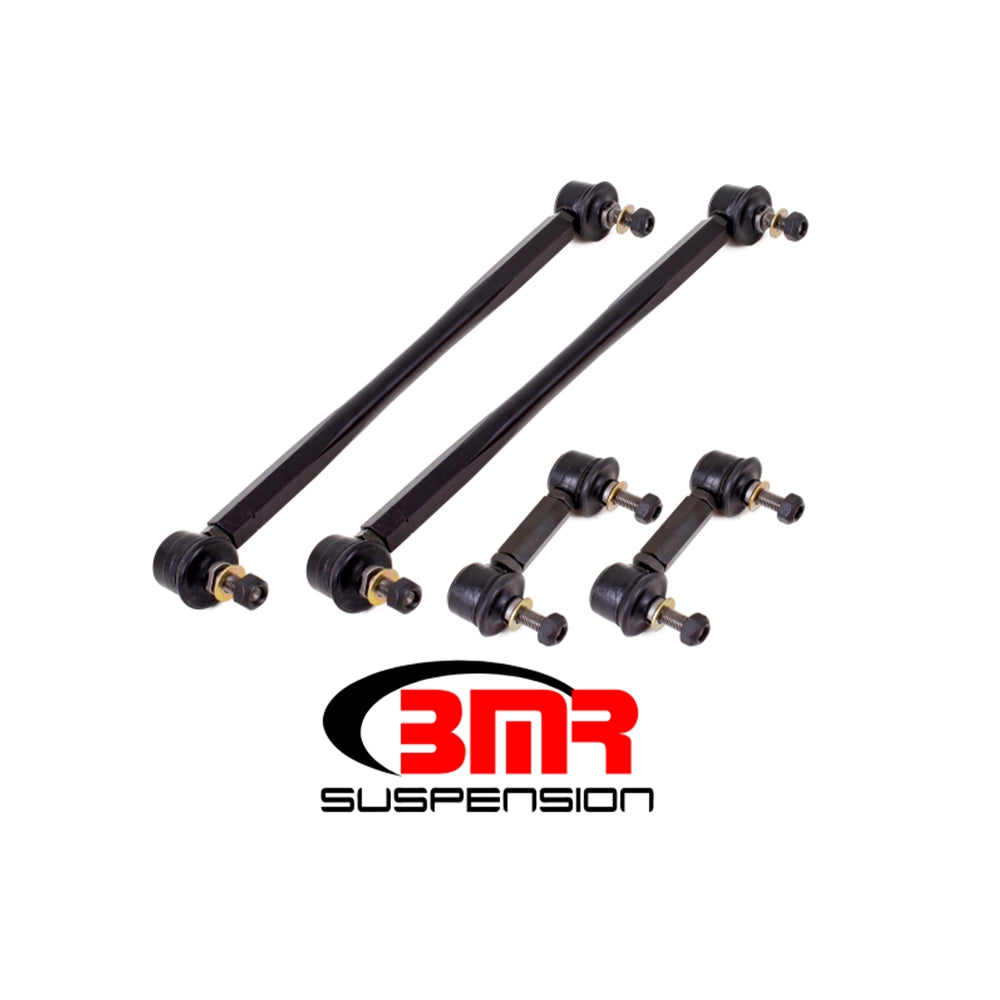 BMR 10-11 5th Gen Camaro Front and Rear Sway Bar End Link Kit - Black ELK004