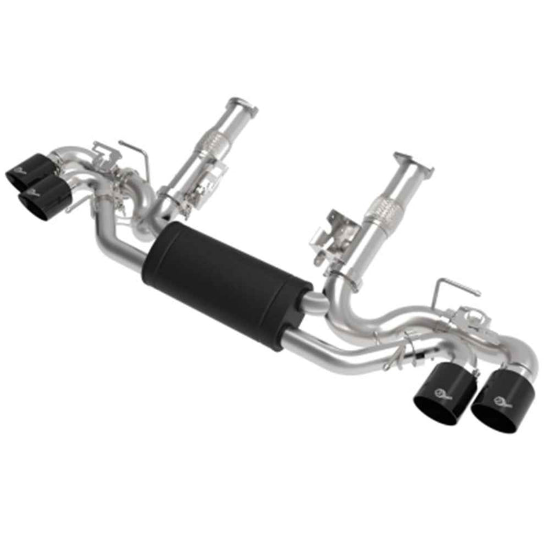 aFe MACH Force-Xp 3in to 2-1/2in 304SS Cat-Back 2020 Chevy Corvette (C8) 6.2L - Black Tip 49-34124-B C8 CORVETTE