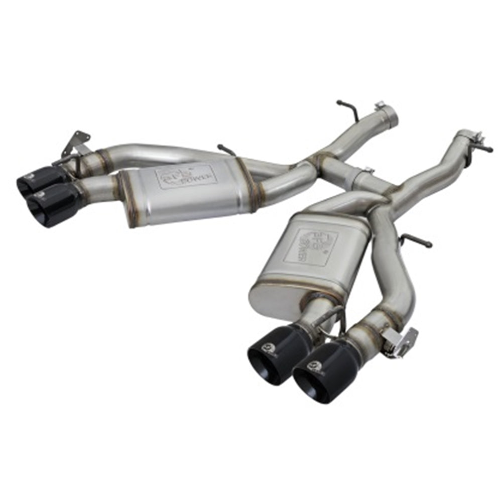 aFe MACHForce XP 3in 304 SS Axle-Back Exhaust Dual Exhaust (NPP) w/ Black Tips 16-17 Camaro SS V8 49-34068-B