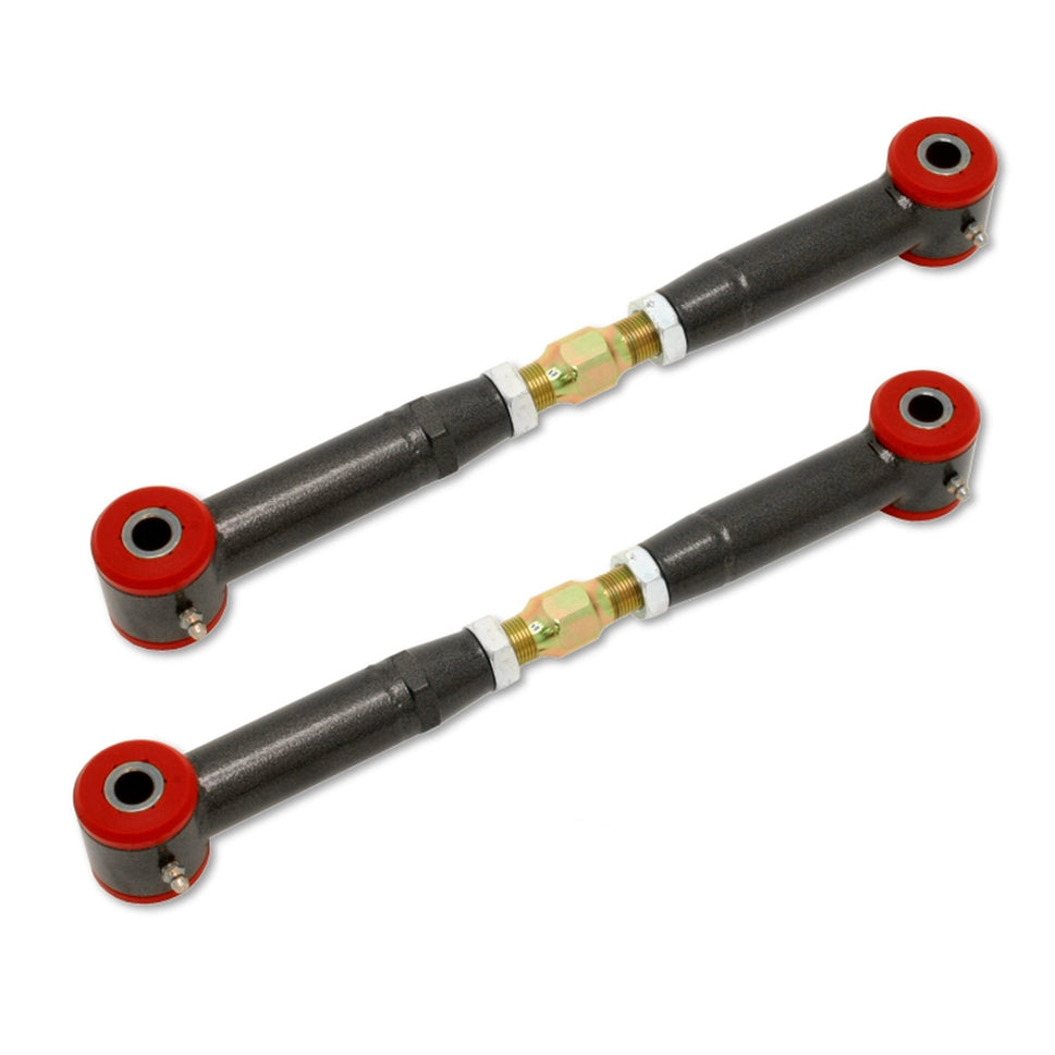 BMR 10-15 5th Gen Camaro Rear Adj. Toe Rods (Polyurethane) - Black Hammertone TR003H