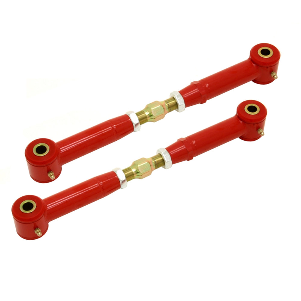 BMR 10-15 5th Gen Camaro Rear Adj. Toe Rods (Polyurethane) - Red TR003R