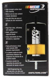 K&N Cellulose Media Fuel Filter 2.125in OD x 4.281in L K&N Engineering Fuel Filters