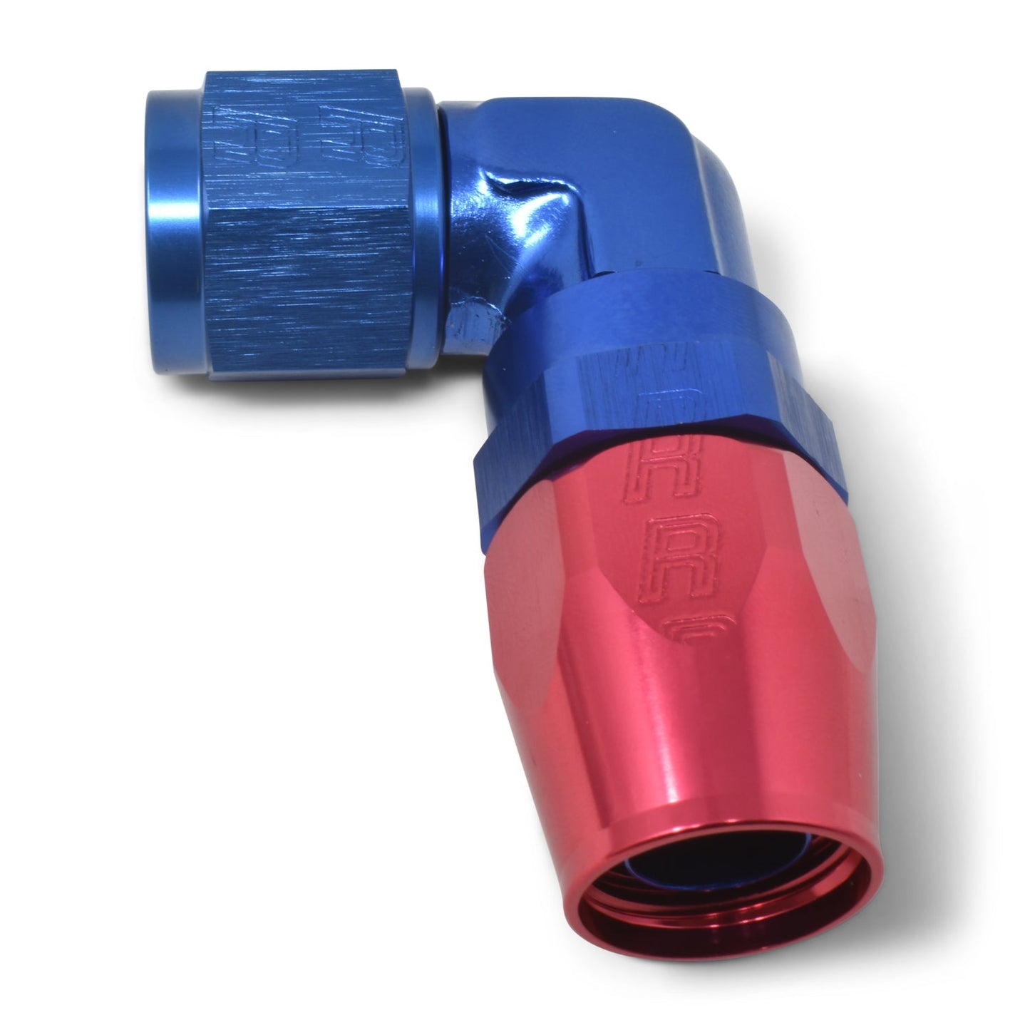 12AN 90 Degree Forged Aluminum Hose End With Red/Blue Finish RUSSELL Autoparts
