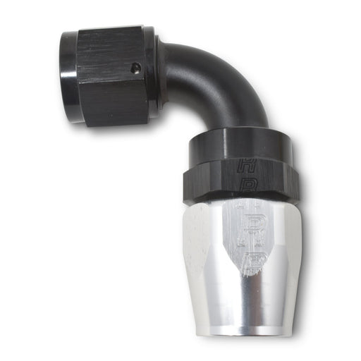 12AN ProClassic 90 Degree Hose End With Black/Silver Finish RUSSELL Autoparts