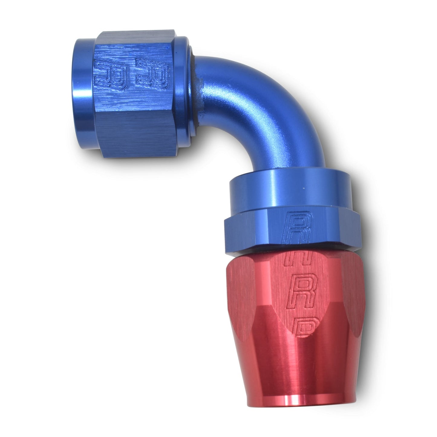 12AN ProClassic 90 Degree Hose End With Red/Blue Finish RUSSELL Autoparts
