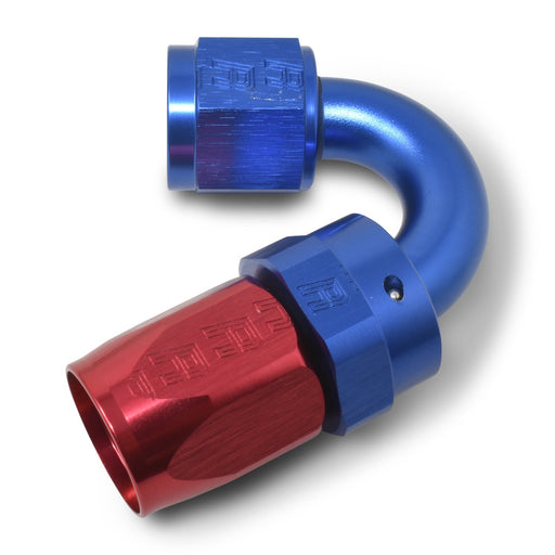 12AN ProClassic Swivel 150 Degree Tight Radius Hose End, Red/Blue Finish RUSSELL Autoparts