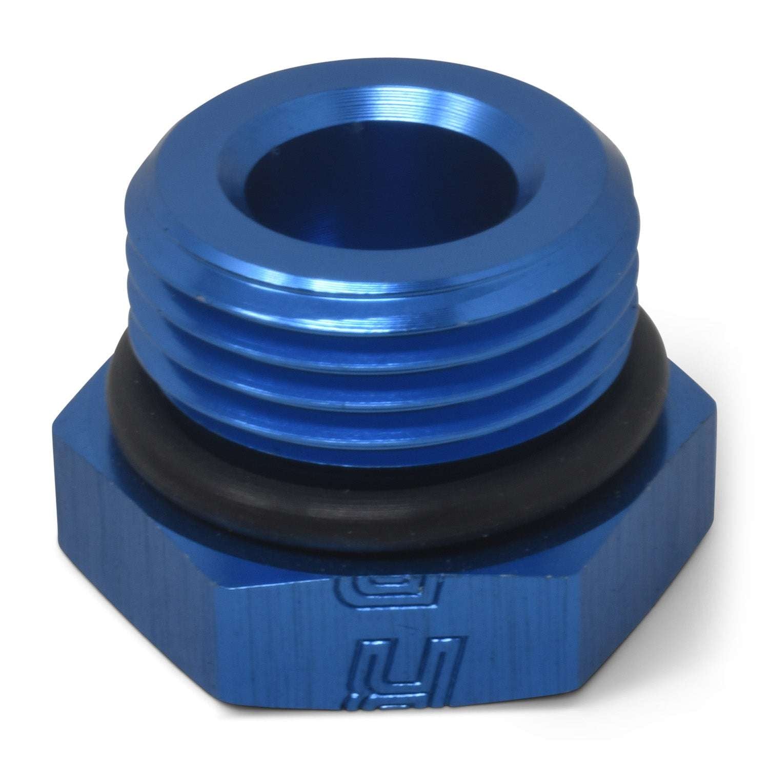 12AN Straight Thread Plug Adapter Fitting And O-Ring With Blue Finish