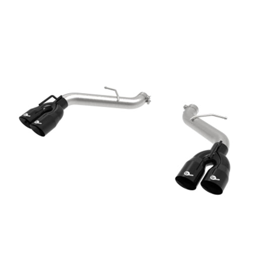 aFe POWER MACH Force-Xp 3in Axle-Back Exhaust 16-20 Chevrolet Camaro SS V8 6.2L w/o Mufflers - Black 49-44119NM-B aFe