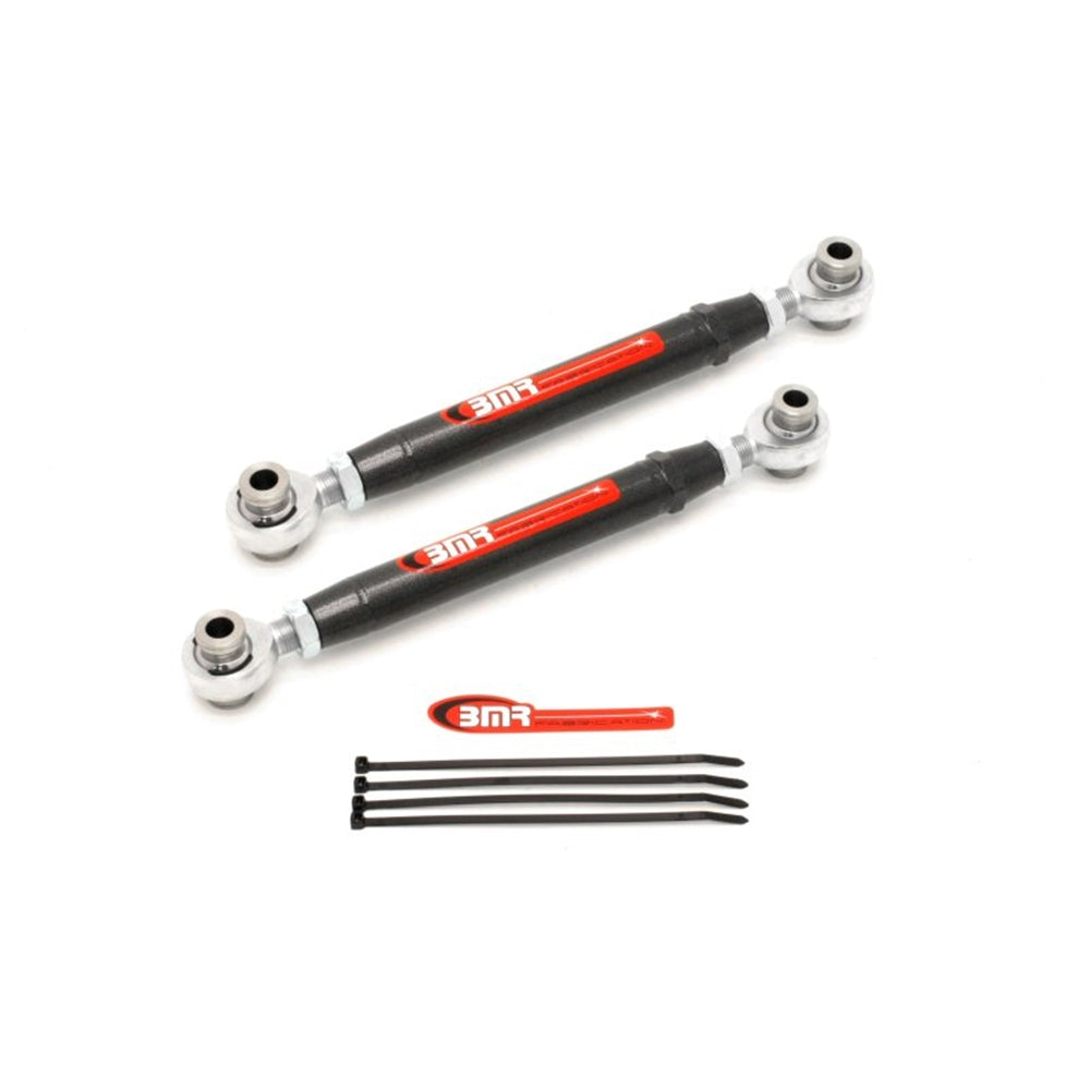 BMR 10-15 5th Gen Camaro Rear Adj. Rod Ends Toe Rods - Black Hammertone TR004H