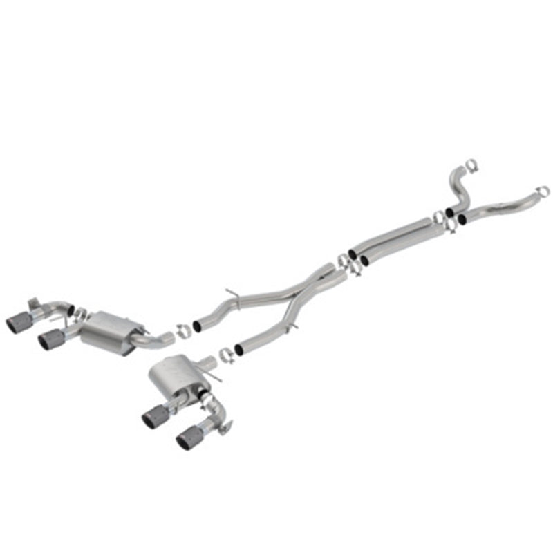 Borla 16-17 Chevy Camaro 6.2L 4in Dual CF Tips w/Black Core Dual Split Exit ATAK Catback Exhaust 140688CFBA CAT-BACK