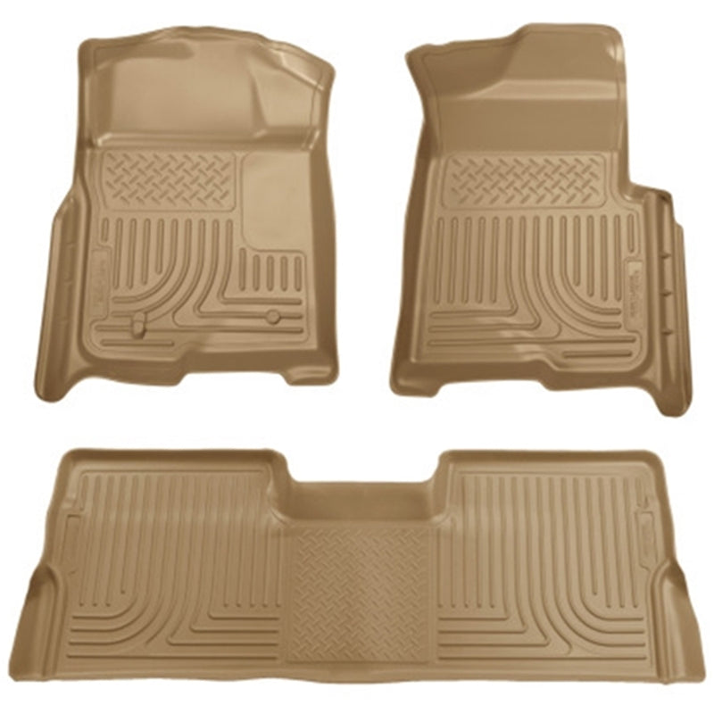 Husky Liners 09-12 Ford F-150 Super Cab WeatherBeater Combo Tan Floor Liners 98343 HUSKY LINERS