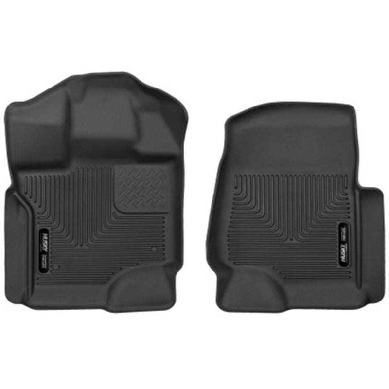 Husky Liners 2015 Ford F-150 SuperCrew Cab X-Act Contour Black Front Seat Floor Liners 53341 HUSKY LINERS