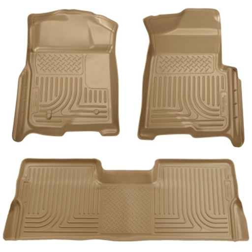 Husky Liners 09-12 Ford F-150 Super Crew Cab WeatherBeater Combo Tan Floor Liners 98333 HUSKY LINERS