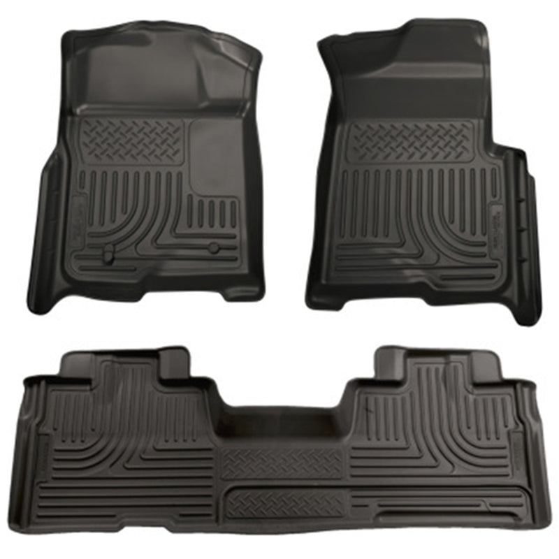 Husky Liners 09-12 Ford F-150 Super Cab WeatherBeater Combo Black Floor Liners 98341 HUSKY LINERS