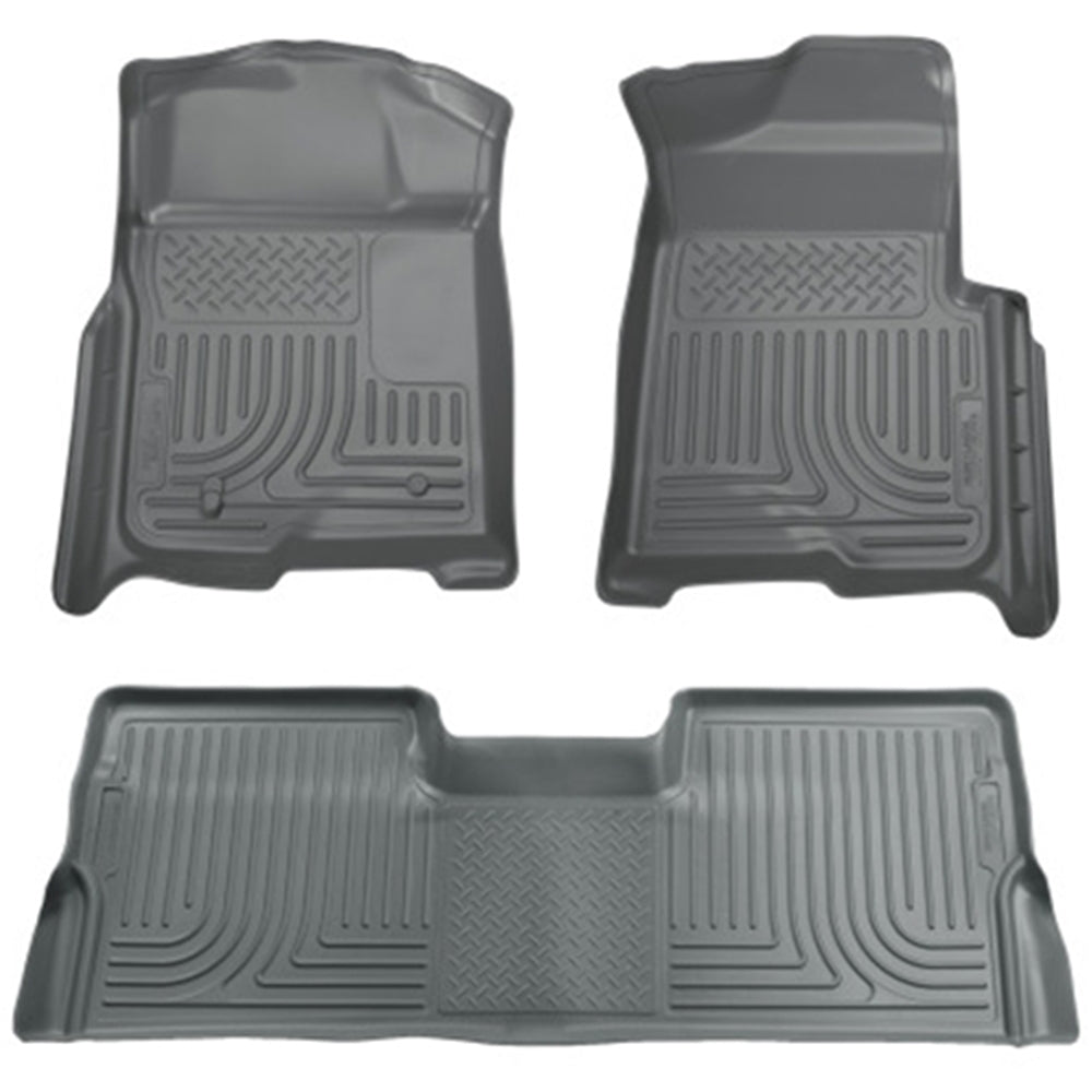 Husky Liners 09-12 Ford F-150 Super Crew Cab WeatherBeater Combo Gray Floor Liners 98332