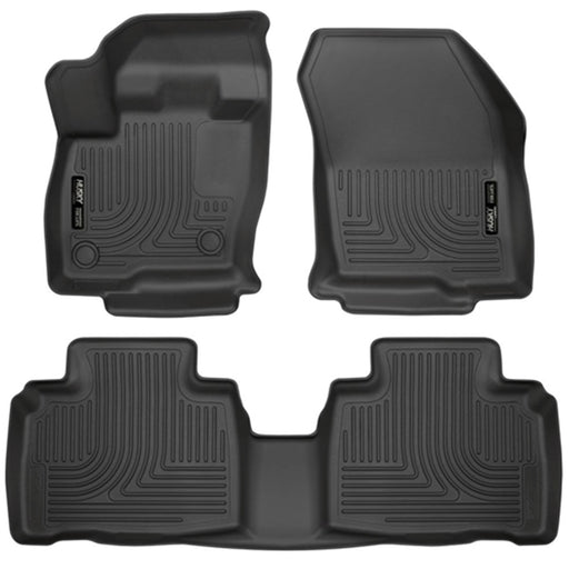 Husky Liners 2015 Ford Edge WeatherBeater Front & 2nd Row Combo Black Floor Liners 98781 HUSKY LINERS