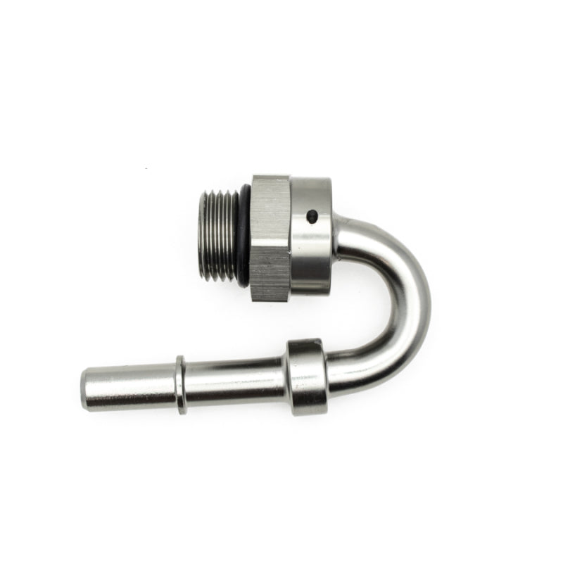 DeatschWerks 8AN ORB Male to 3/8IN Male EFI Quick Connect Adapter 180 Deg. DeatschWerks Fuel Components Misc