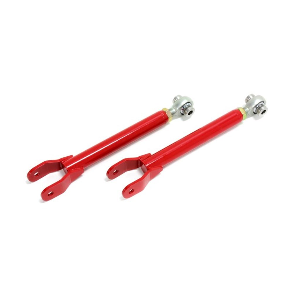 BMR 10-15 5th Gen Camaro Trailing Arms Rear w/ Single Adj. Rod Ends - Red TCA033R