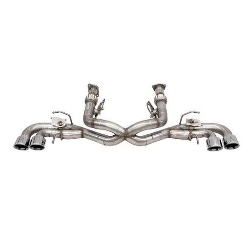 Corsa 20-22 Corvette C8 3in Valved Cat-Back 4.5in Pol Quad Tips - Fits Factory NPP Exhaust 21105 C8 CORVETTE