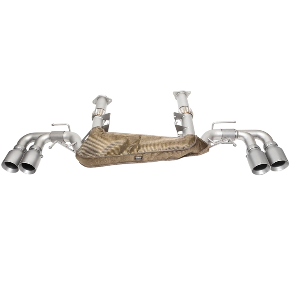 SOUL 20+ Chevrolet C8 Corvette Performance Rear Exhaust - 4in Straight Cut Tips - Signature Satin CHEV.C8.ES.SWT