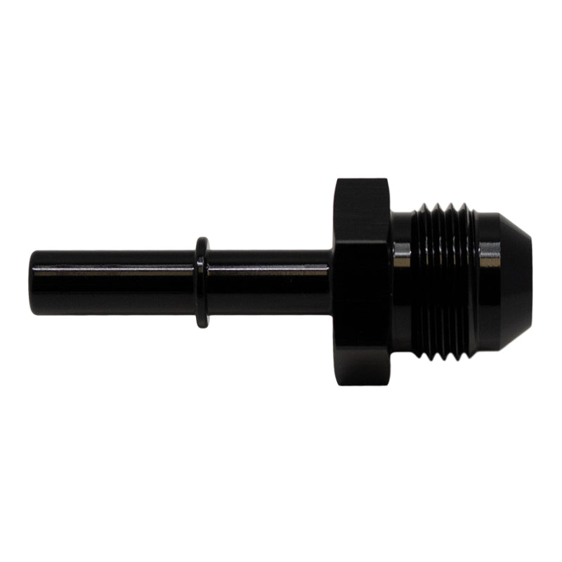 DeatschWerks 8AN Male Flare to 5/16in Male EFI Quick Connect Adapter - Anodized Matte Black DeatschWerks Fuel Components Misc