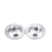 Power Stop 94-01 Ford Mustang Rear Evolution Drilled & Slotted Rotors - Pair PowerStop Brake Rotors - Slot & Drilled