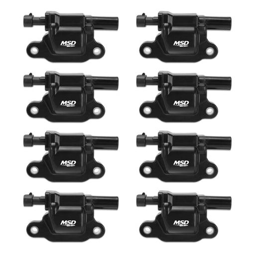 MSD Ignition Coil - Blaster Series - LS2/LS3/LS4/LS7/LS9 Engines -Black - 8-Pack 826583 MSD Autoparts
