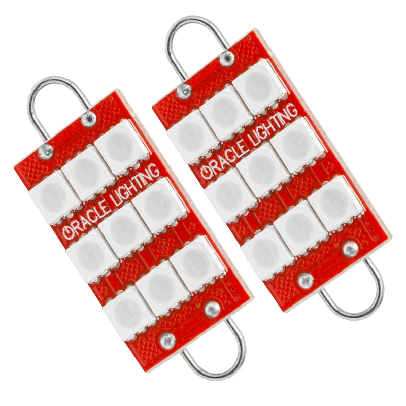 Oracle 44MM 6 LED 3 Chip - Loop Festoon Bulbs (Pair) - Red ORACLE Lighting Bulbs