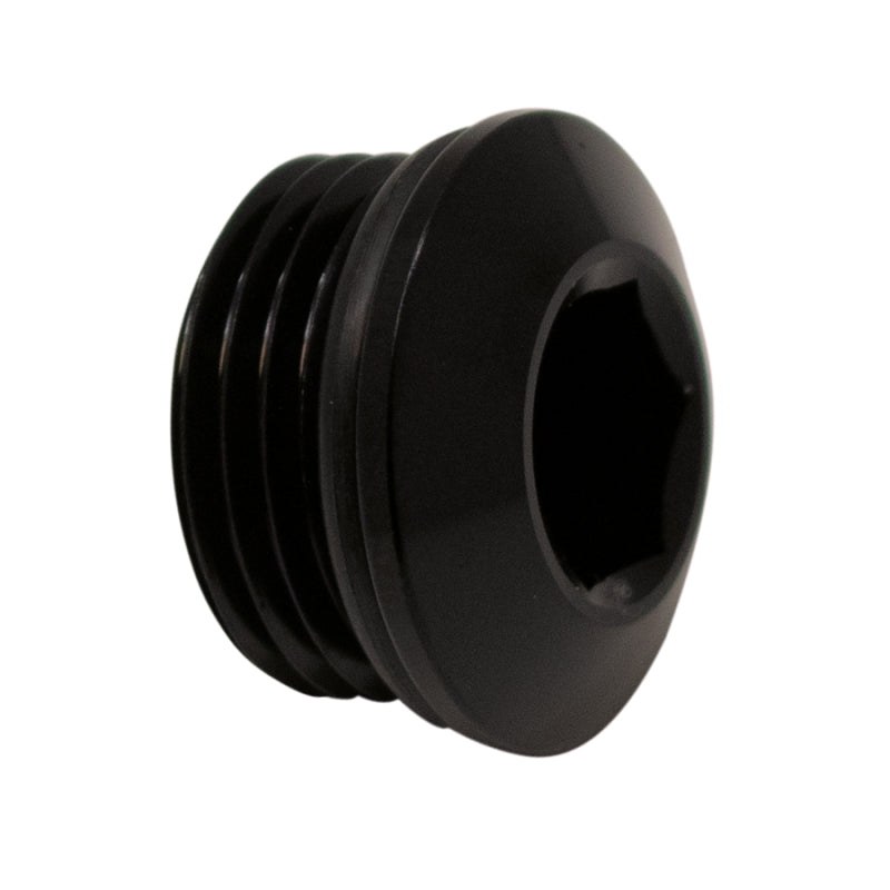 DeatschWerks 8AN ORB Male Plug Low Profile Internal Allen/Hex (Incl O-Ring) Anodized Matte Black DeatschWerks Fitting Caps