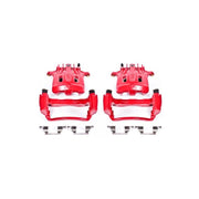 Power Stop 2000 Ford Excursion Rear Red Calipers w/Brackets - Pair PowerStop Brake Calipers - Perf
