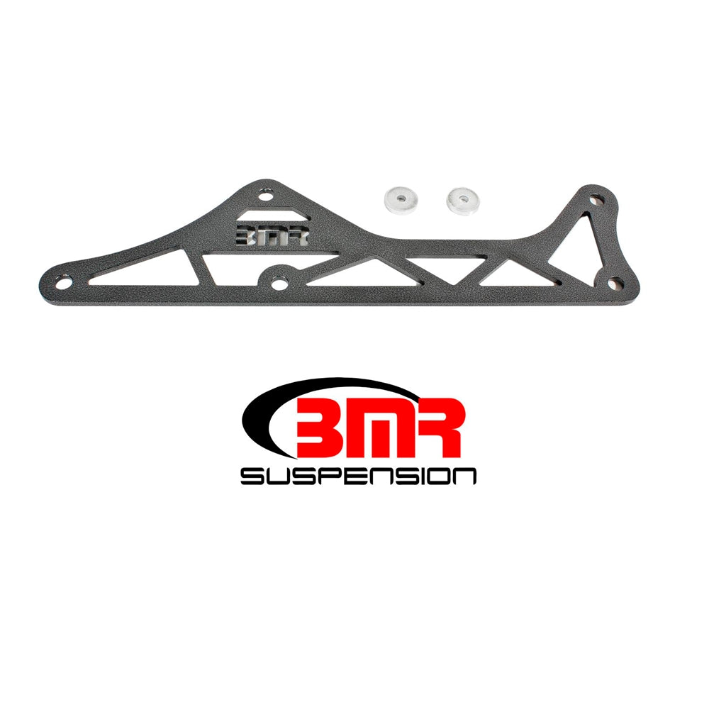 BMR 16-17 6th Gen Camaro Steel Driveshaft Tunnel Brace - Black Hammertone DTB005H