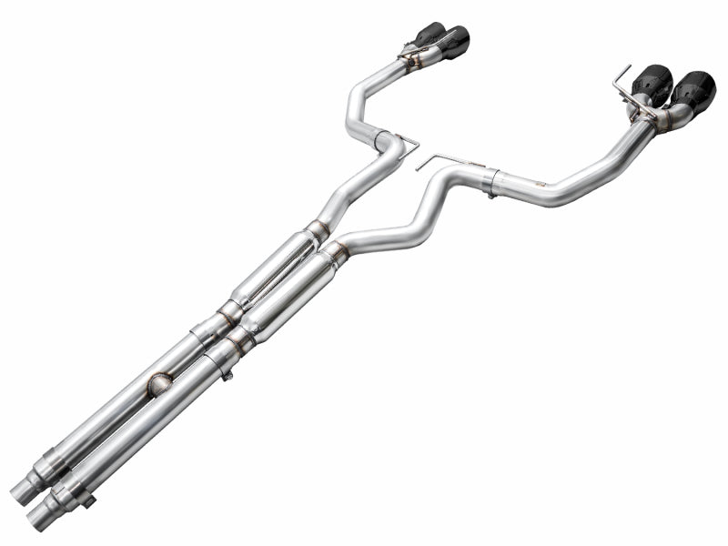 AWE 2024 Ford Mustang GT Fastback S650 RWD Track Edition Cat-Back Exhaust w/ Quad Diamond Black Tips AWE Tuning Catback