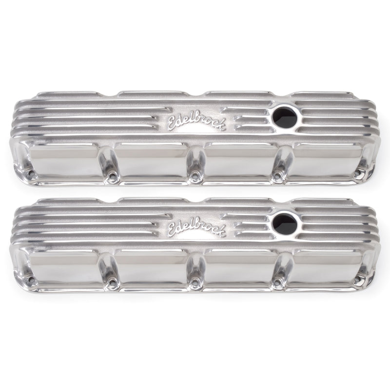 Edelbrock Valve Cover Classic Series Chrysler Magnum V8 Polshed Edelbrock Valve Covers