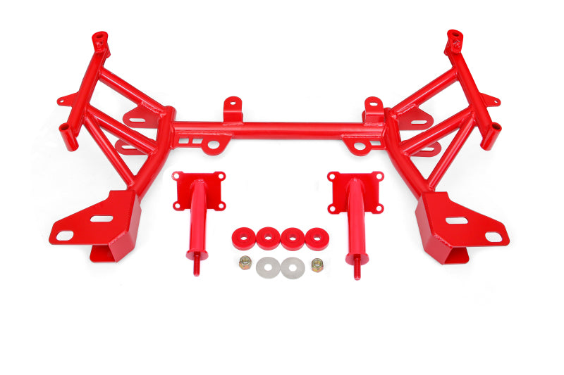 BMR 93-02 4th Gen F-Body K-member Low Mount Turbo LS1 Motor Mounts Standard Rack Mounts - Red BMR Suspension Crossmembers