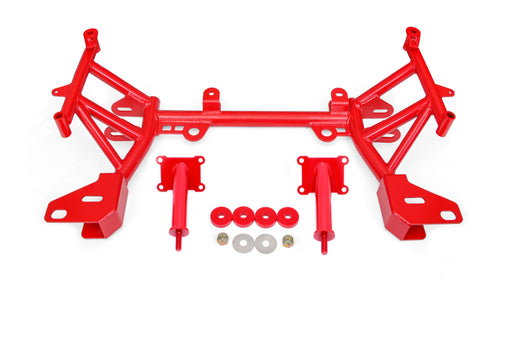 BMR 93-02 4th Gen F-Body K-member Low Mount Turbo LS1 Motor Mounts Standard Rack Mounts - Red BMR Suspension Crossmembers
