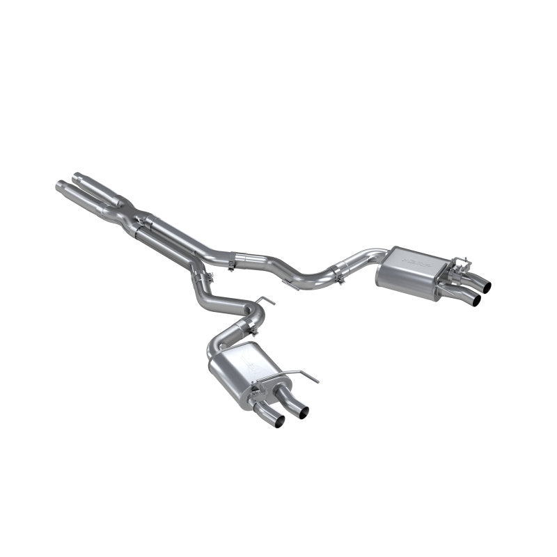 MBRP 16-20 Ford GT350/GT350R Dual Quad Split Rear Outlet 3in Cat Back T304 Exhaust MBRP Catback