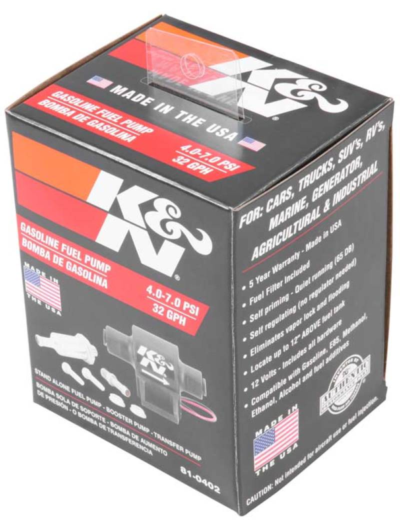 K&N Performance Electric Fuel Pump 4-7 PSI K&N Engineering Fuel Pumps