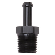 Edelbrock Hose Fittings Straight 1/2In NPT to 3/8In Barb Black Anodize Edelbrock Fittings