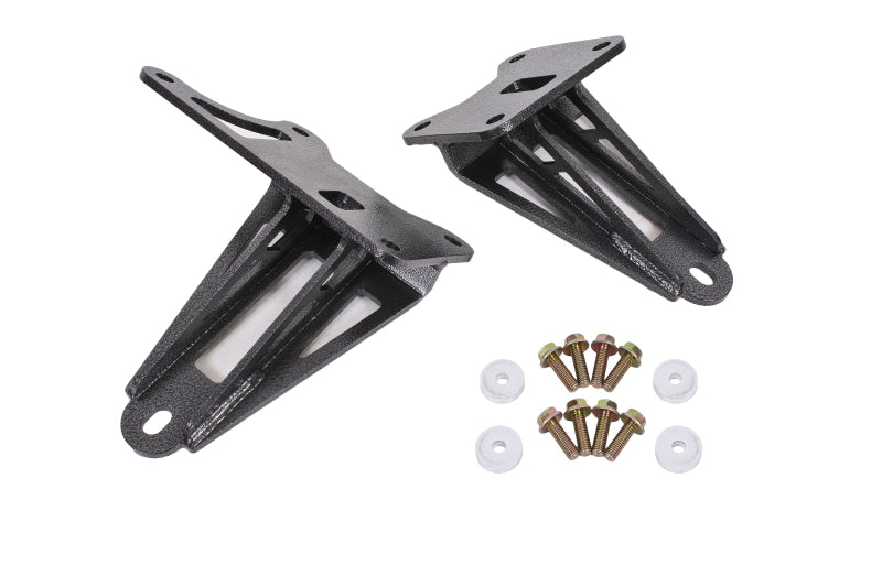BMR 11-17 S197 Mustang Motor Mount Brackets - Black Hammertone BMR Suspension Engine Mounts