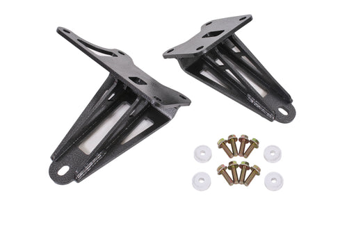 BMR 11-17 S197 Mustang Motor Mount Brackets - Black Hammertone BMR Suspension Engine Mounts